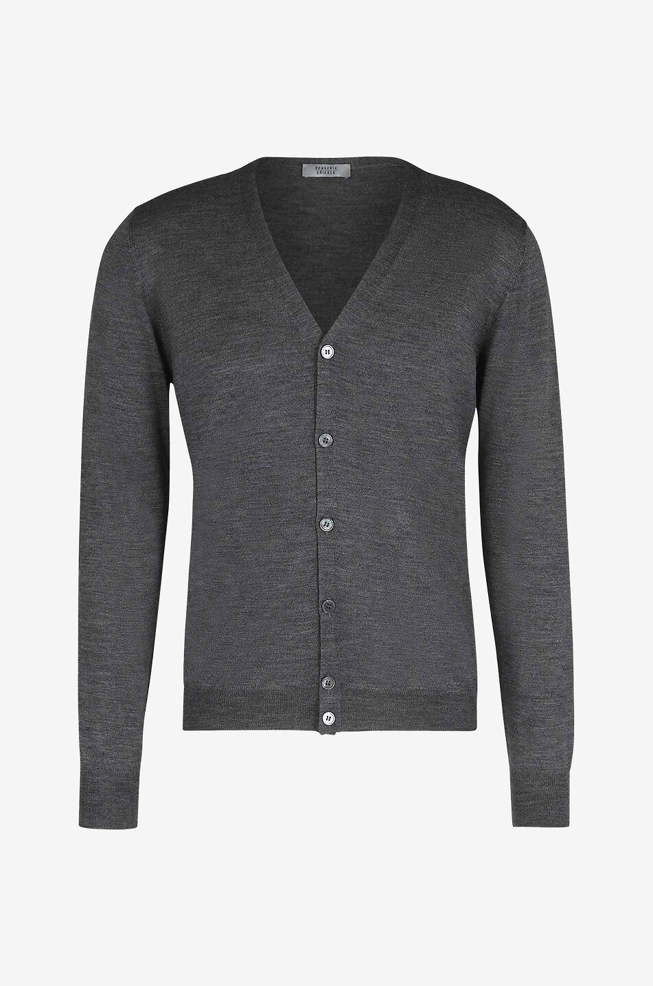 Cardigan boutonné en laine et soie à col V