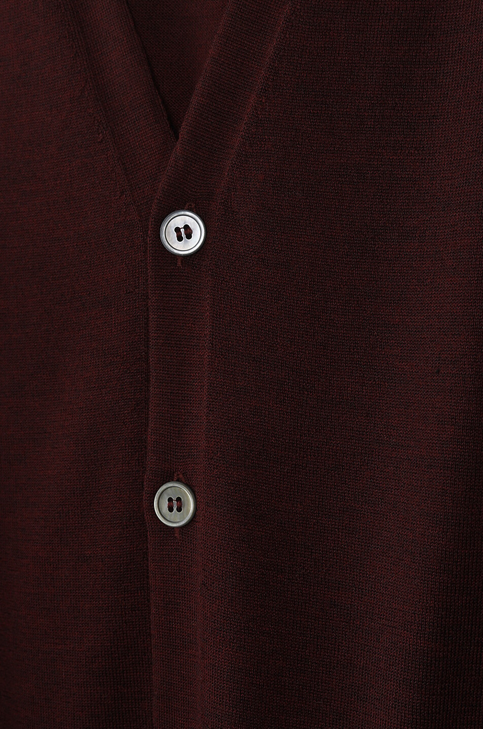 BONGÉNIE Gilet en maille de laine et soie à col V Homme ROUGE FONCÉ 3