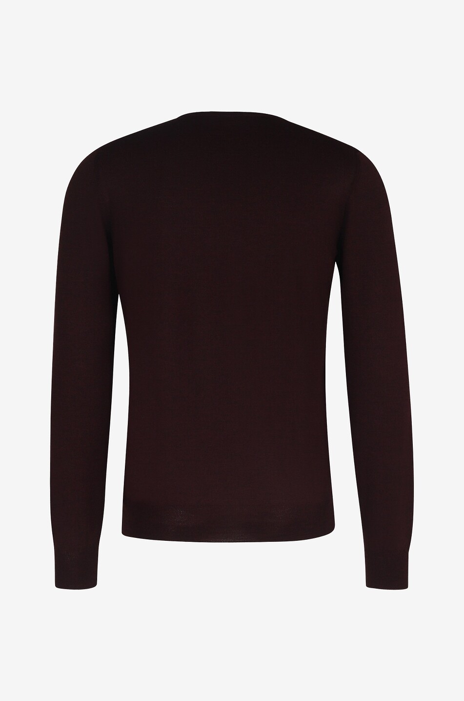 BONGÉNIE Pull fin à col rond en laine et soie Homme ROUGE FONCÉ 2