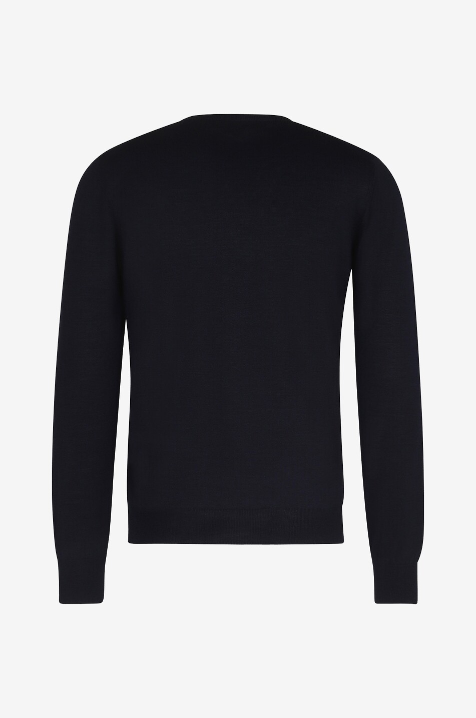 BONGÉNIE Fine wool and silk V-neck jumper Men DARK BLUE 2