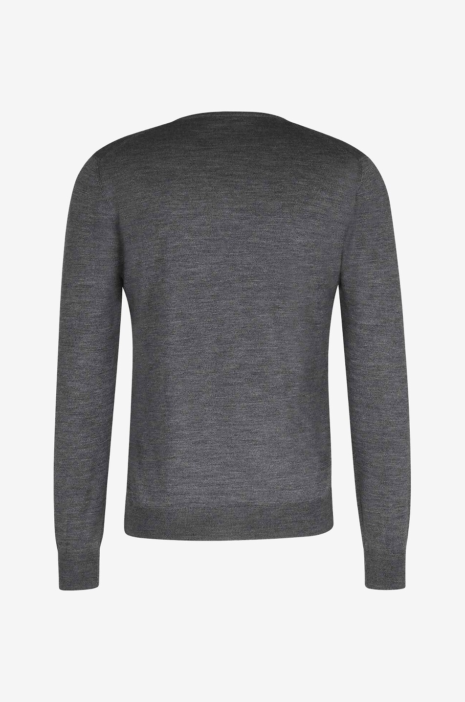 BONGÉNIE Feinstrickpullover aus Wolle und Seide mit V-Ausschnitt Herren MITTELGRAU 2