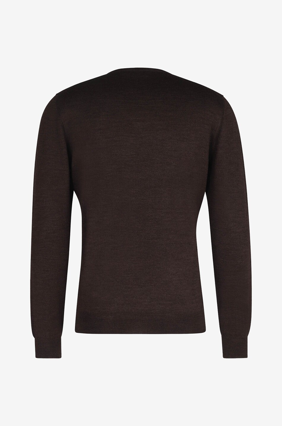 Feinstrickpullover aus Wolle und Seide mit V-Ausschnitt