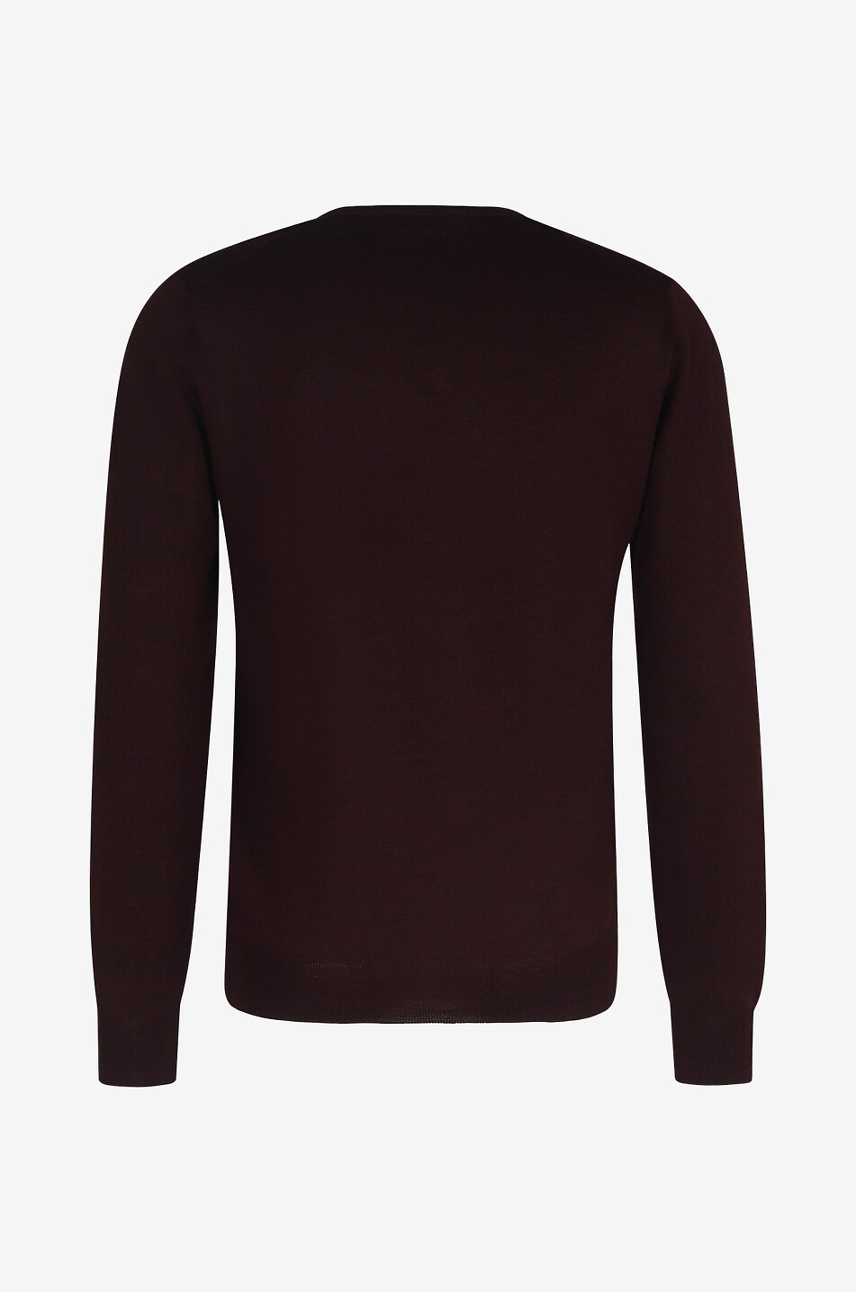 BONGÉNIE Feinstrickpullover aus Wolle und Seide mit V-Ausschnitt Herren DUNKELROT 2