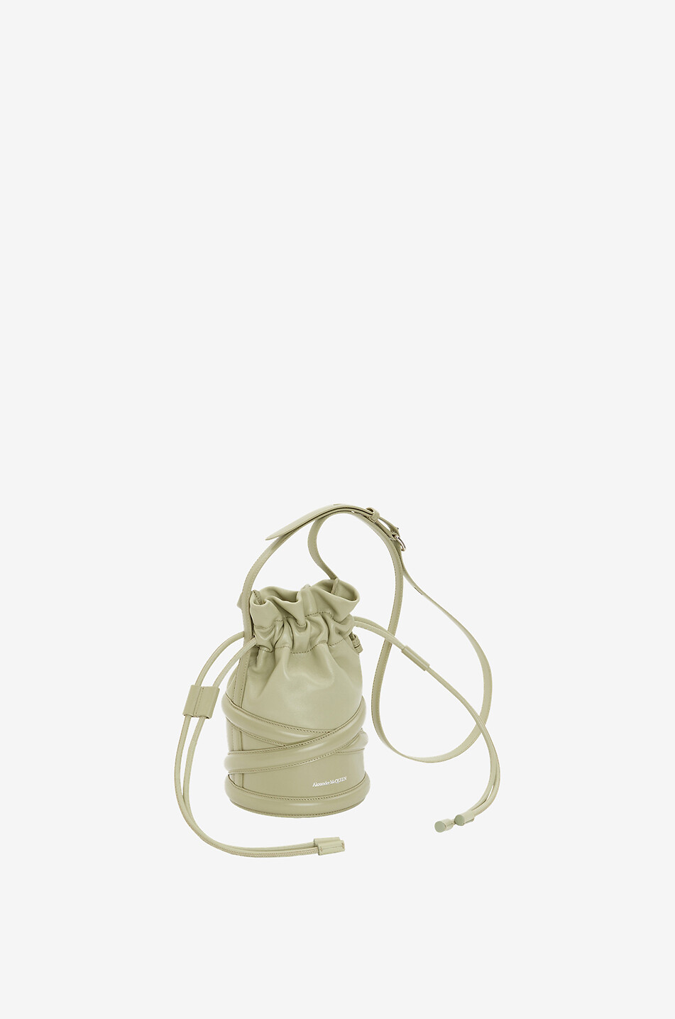 ALEXANDER McQUEEN The Soft Curve nappa leather bucket bag Women YELLOW 4