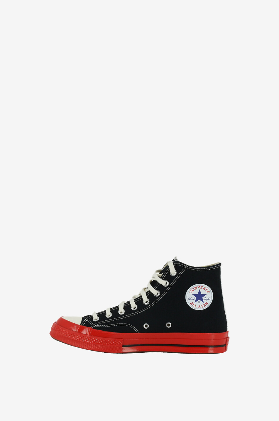 COMME DES GARCONS PLAY Hohe Sneakers aus Baumwolle Red Heart Herren SCHWARZ 3