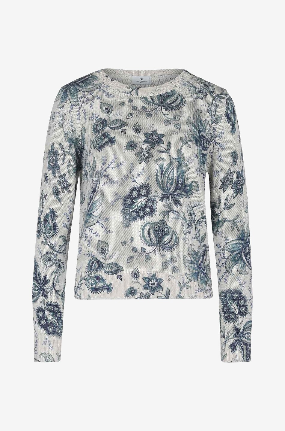 Pull en soie et lin imprimé Paisley Ramage