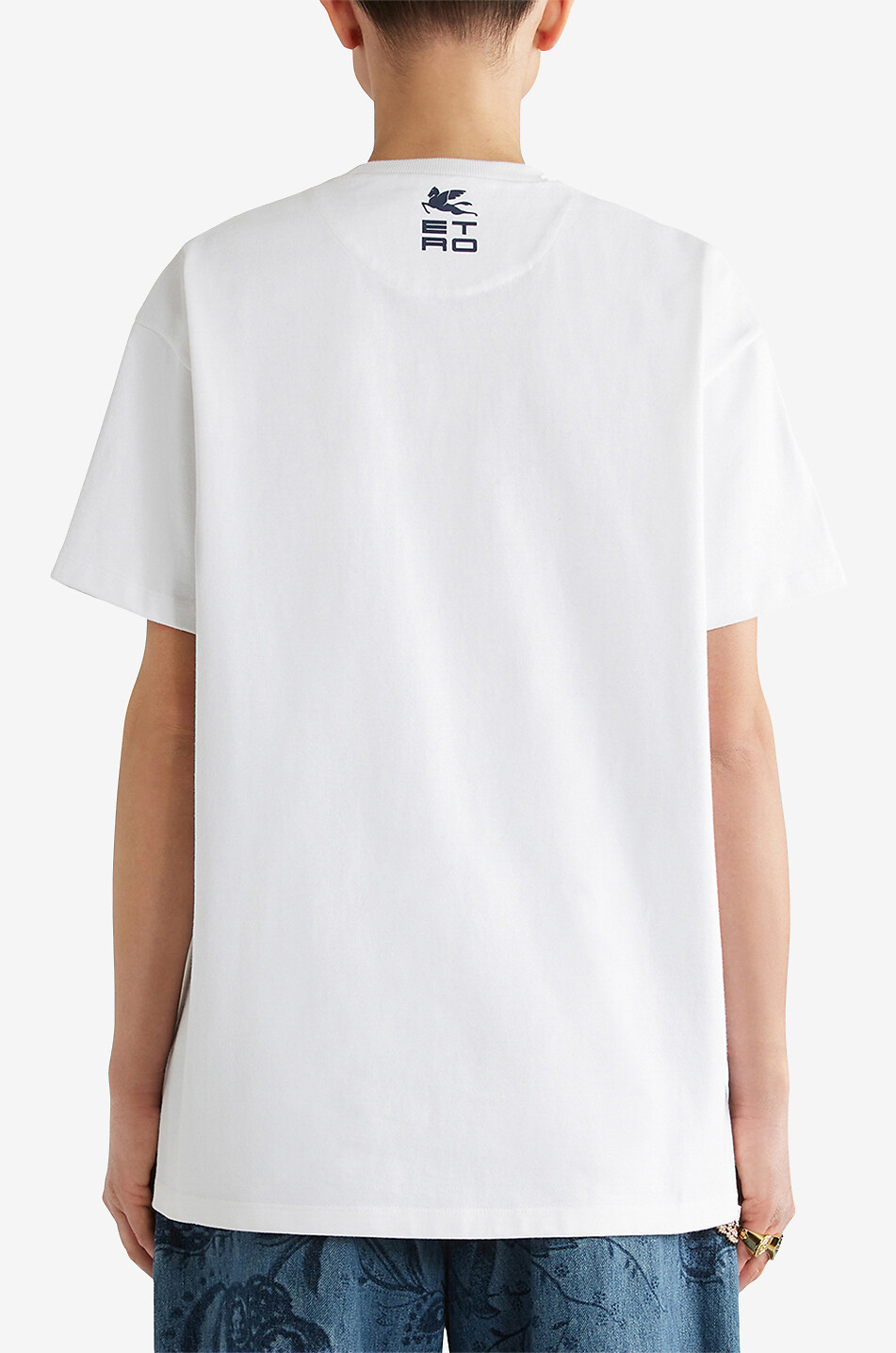 ETRO Oversize-T-Shirt mit Stickereien und Prints Tattoo Damen WEISS 4