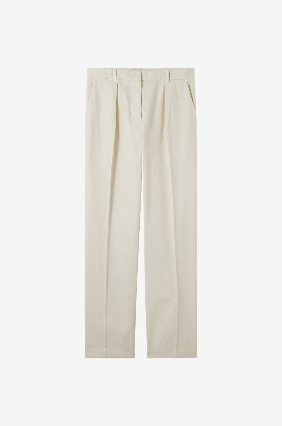 A.P.C. Pantalon à pinces large en gabardine Grand Camila Femme BLANC 1