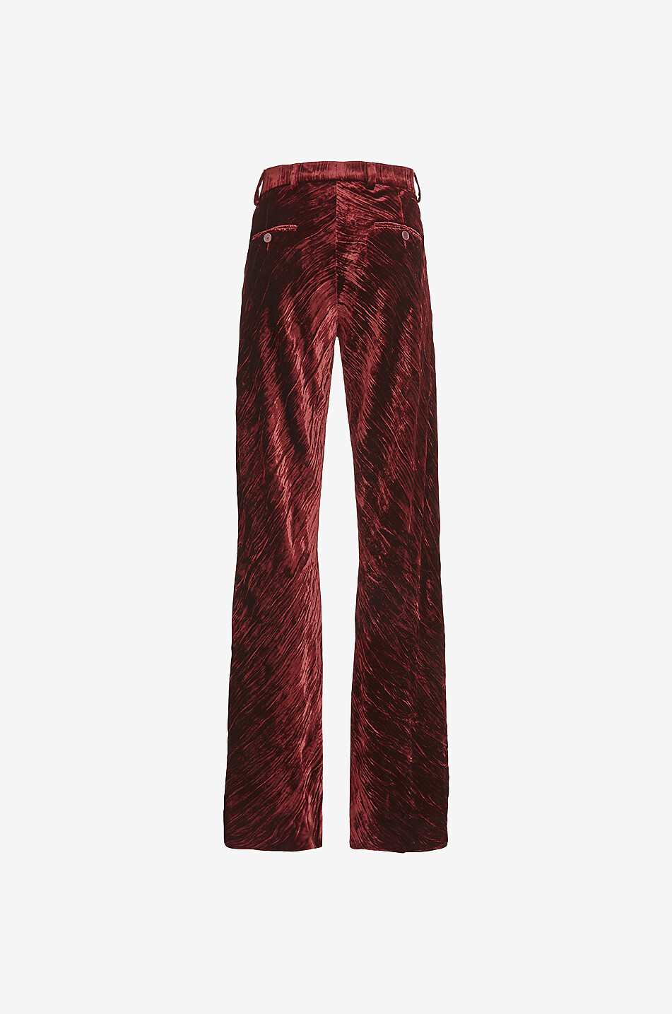 ETRO Crinkle effect velvet flared trousers Women DARK RED 2