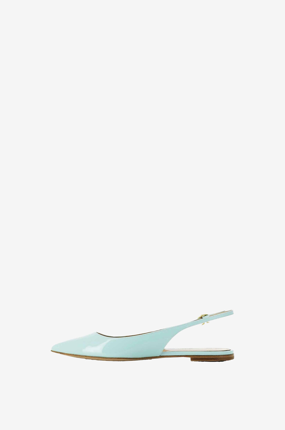 Ballerines en cuir verni à brides arrière Ribbon Sling 05