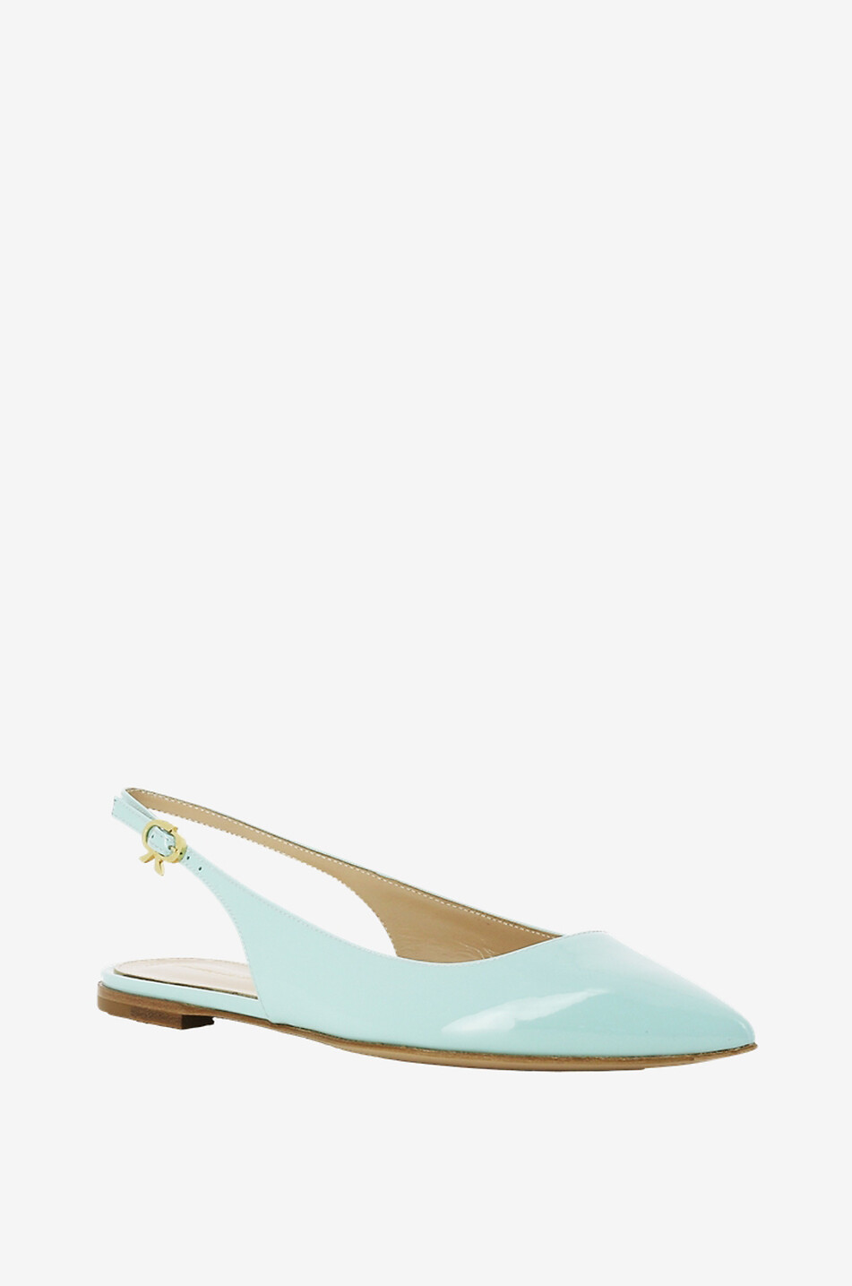 Ballerines en cuir verni à brides arrière Ribbon Sling 05