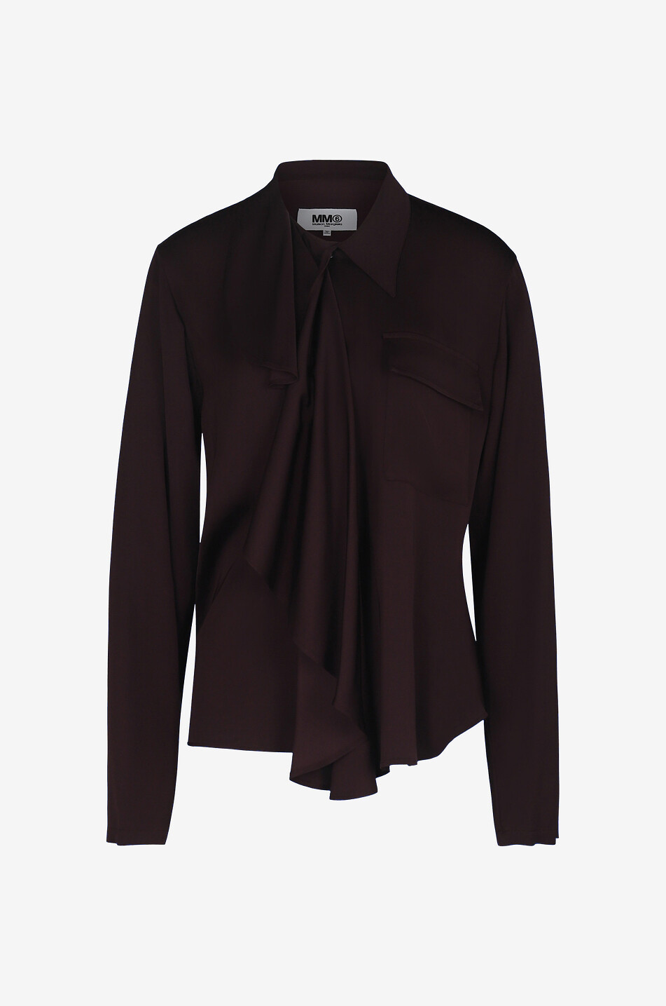 Viscose long-sleeved blouse