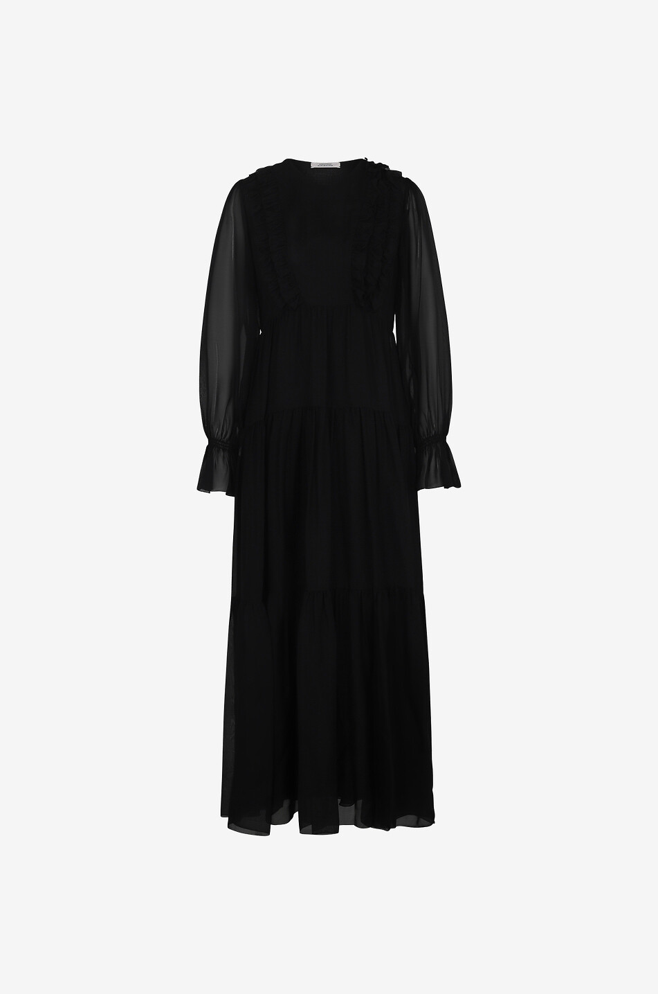 DOROTHEE SCHUMACHER Robe longue en mousseline de soie Love Of Lightness Femme NOIR 1