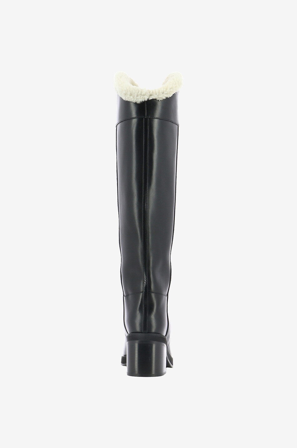 Bottes rembourrées en cuir lisse à talon Tonya 70