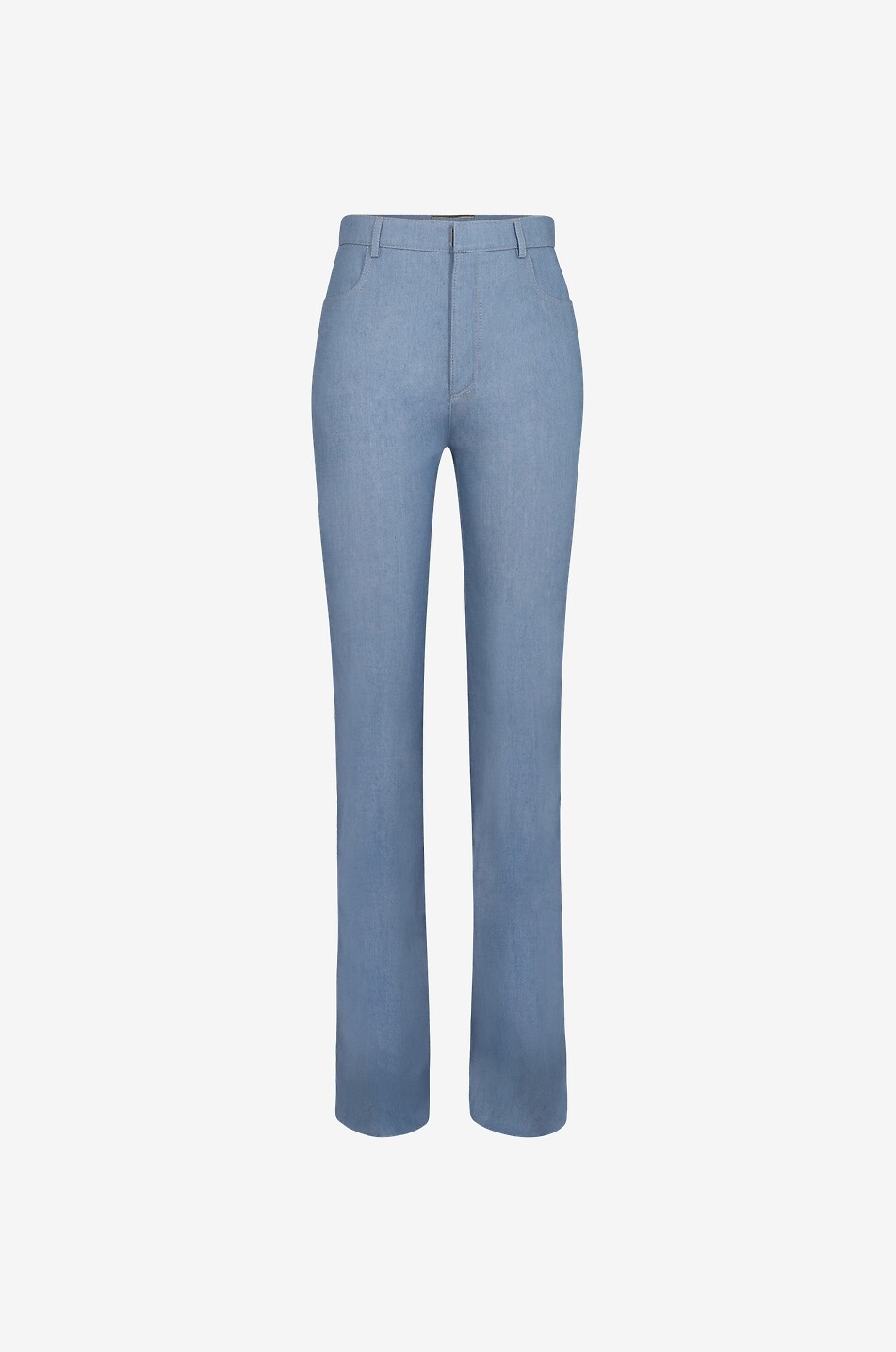Ausgestellte Jeans mit hoher Taille Sky Blue