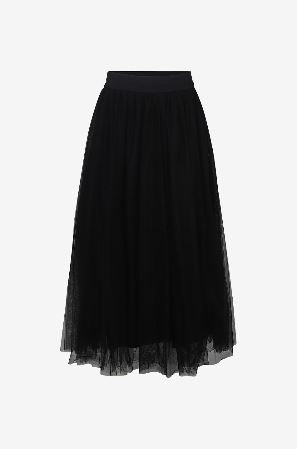 Jupe midi évasée en tulle