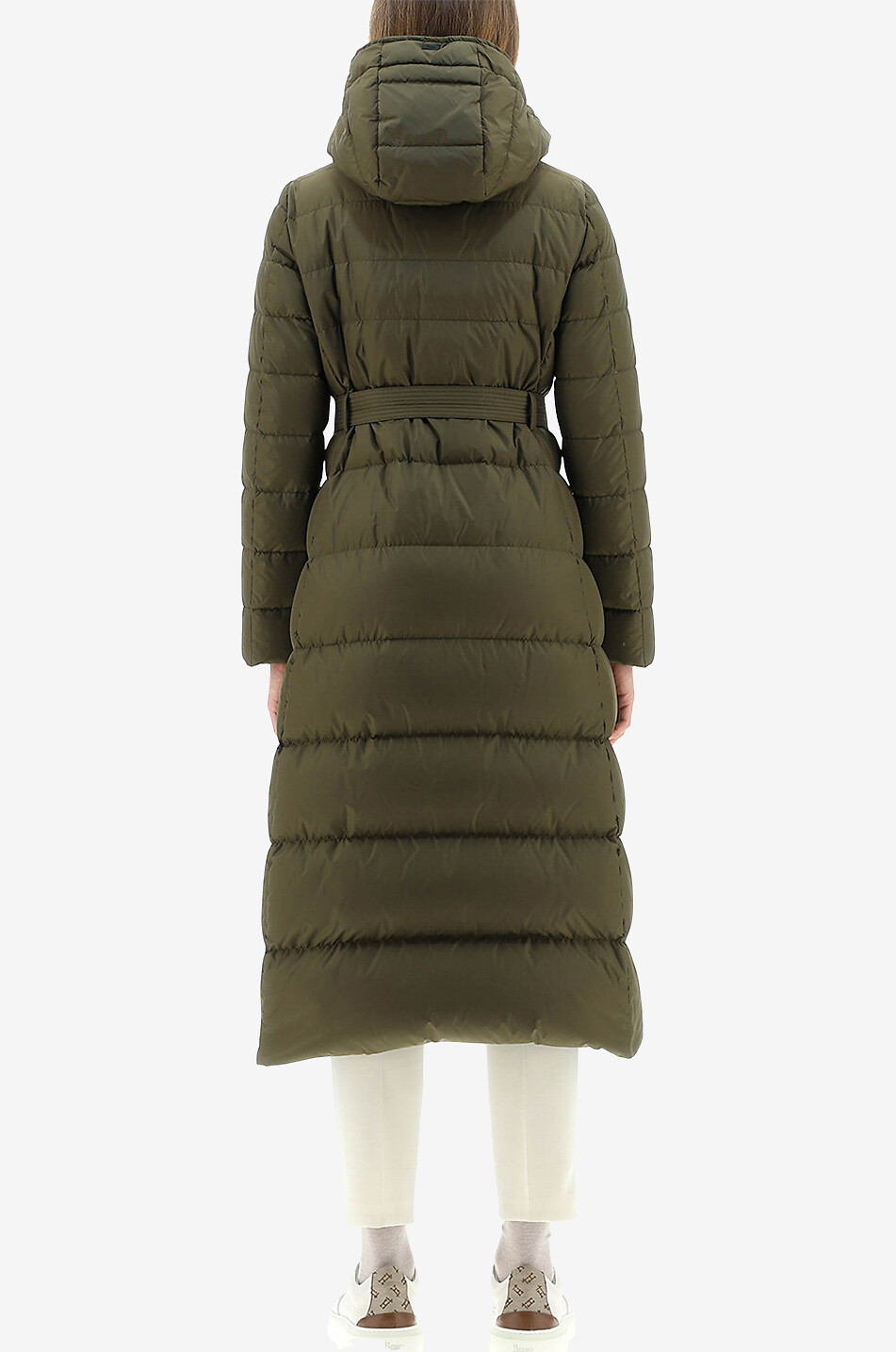 HERNO Lange Daunenjacke mit Gürtel Damen DUNKELGRÜN 4