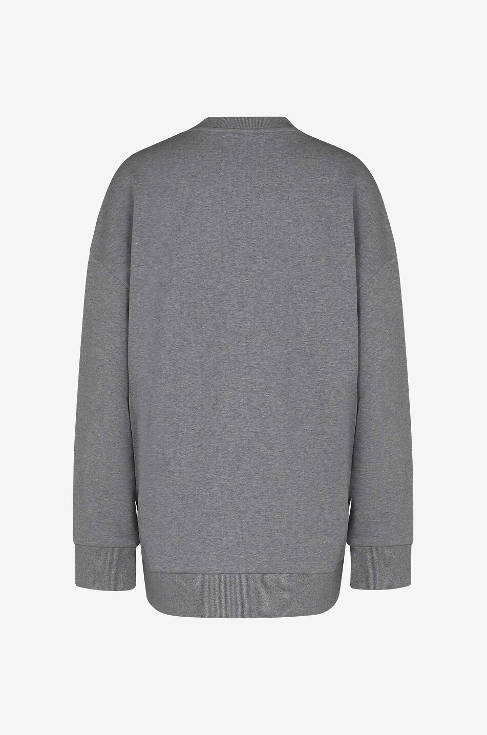 STELLA McCARTNEY Floral Embroidered organic cotton oversize crewneck sweatshirt Women GREY 2