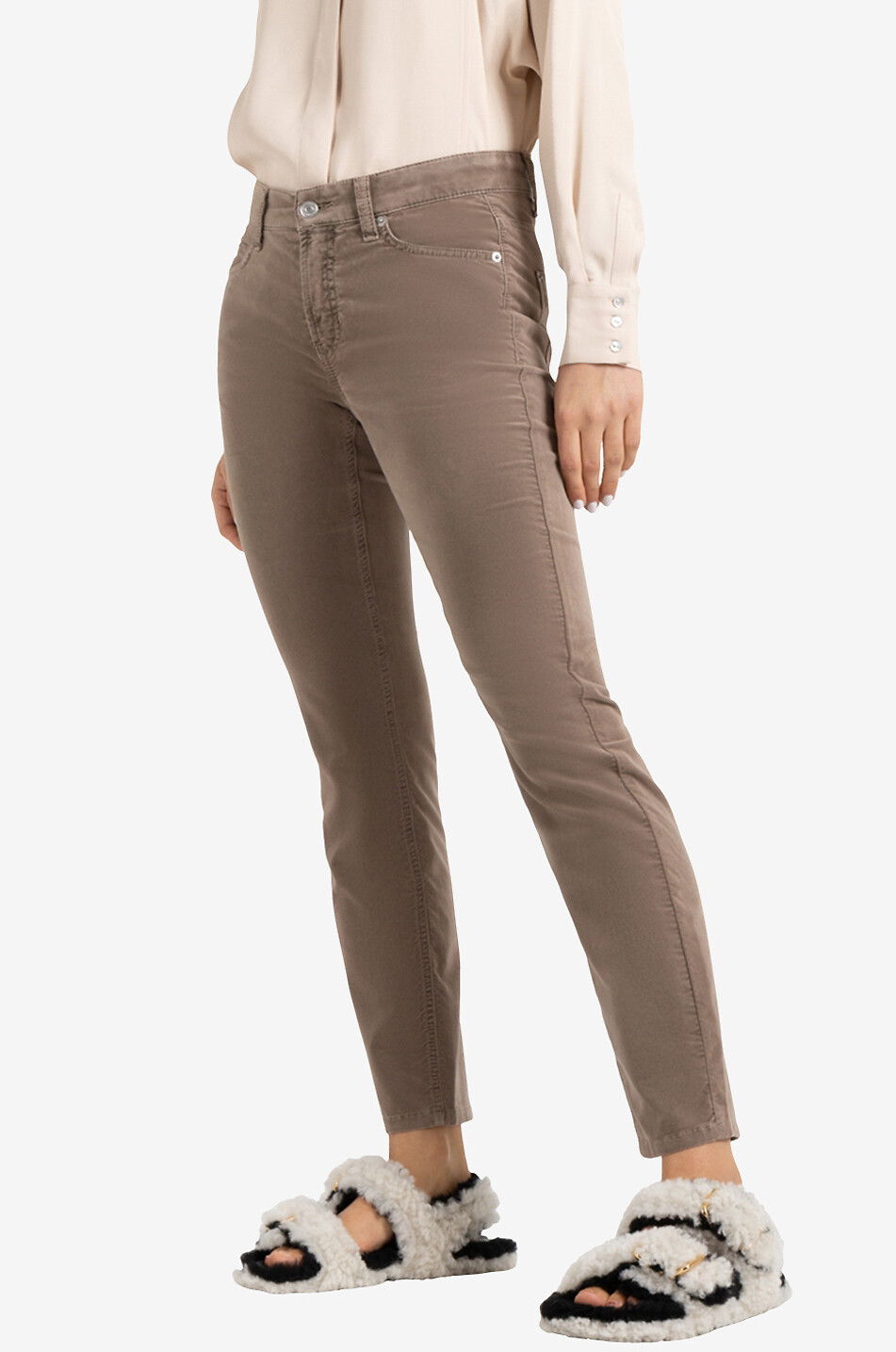 CAMBIO Paris Superstretch velvet slim fit jeans Women MEDIUM BROWN 5