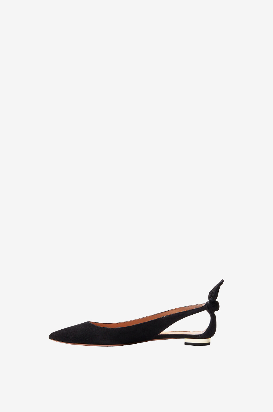 AQUAZZURA Spitze Ballerinas aus Wildleder Bow Tie Damen SCHWARZ 4