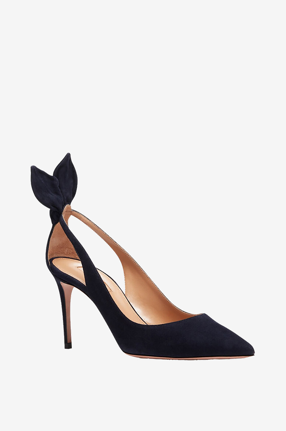 AQUAZZURA Escarpins en daim Bow Tie 85 Femme NOIR 1