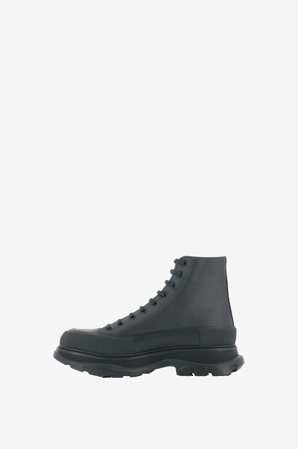 ALEXANDER McQUEEN Bottines à lacets en cuir de veau Tread Slick Homme NOIR 3