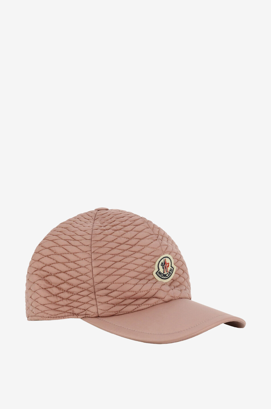 MONCLER Baseballkappe aus Nylon mit Rautensteppmuster und Hahnenlogo Damen HELLROSA 2