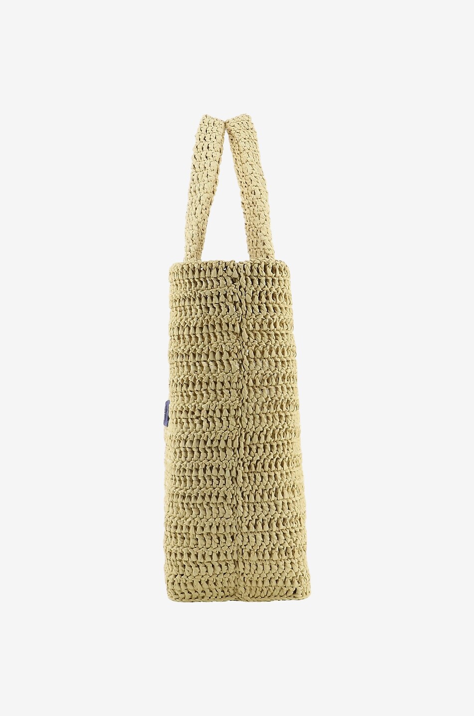 SAINT LAURENT PARIS Rive Gauche crochet raffia tote bag Women BLUE 4