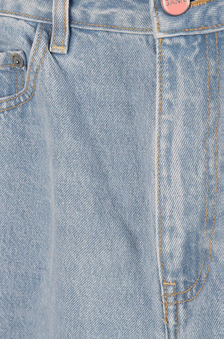 GANNI Verkürzte Jeans mit lässig geradem Bein Misy Cropped Light Blue Stone Damen HELLBLAU 3
