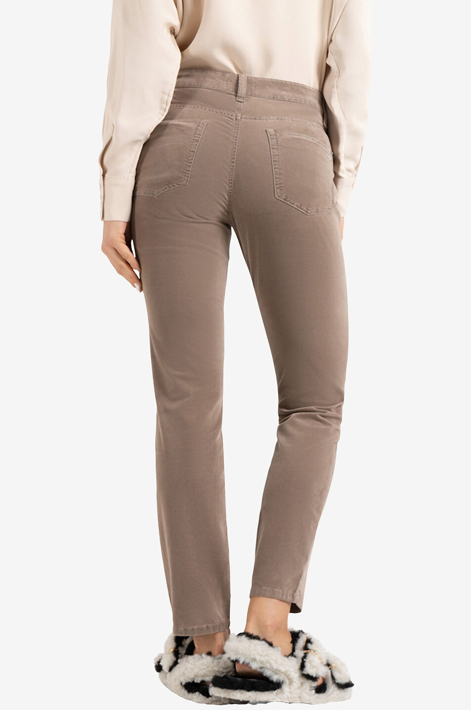 CAMBIO Paris Superstretch velvet slim fit jeans Women MEDIUM BROWN 4