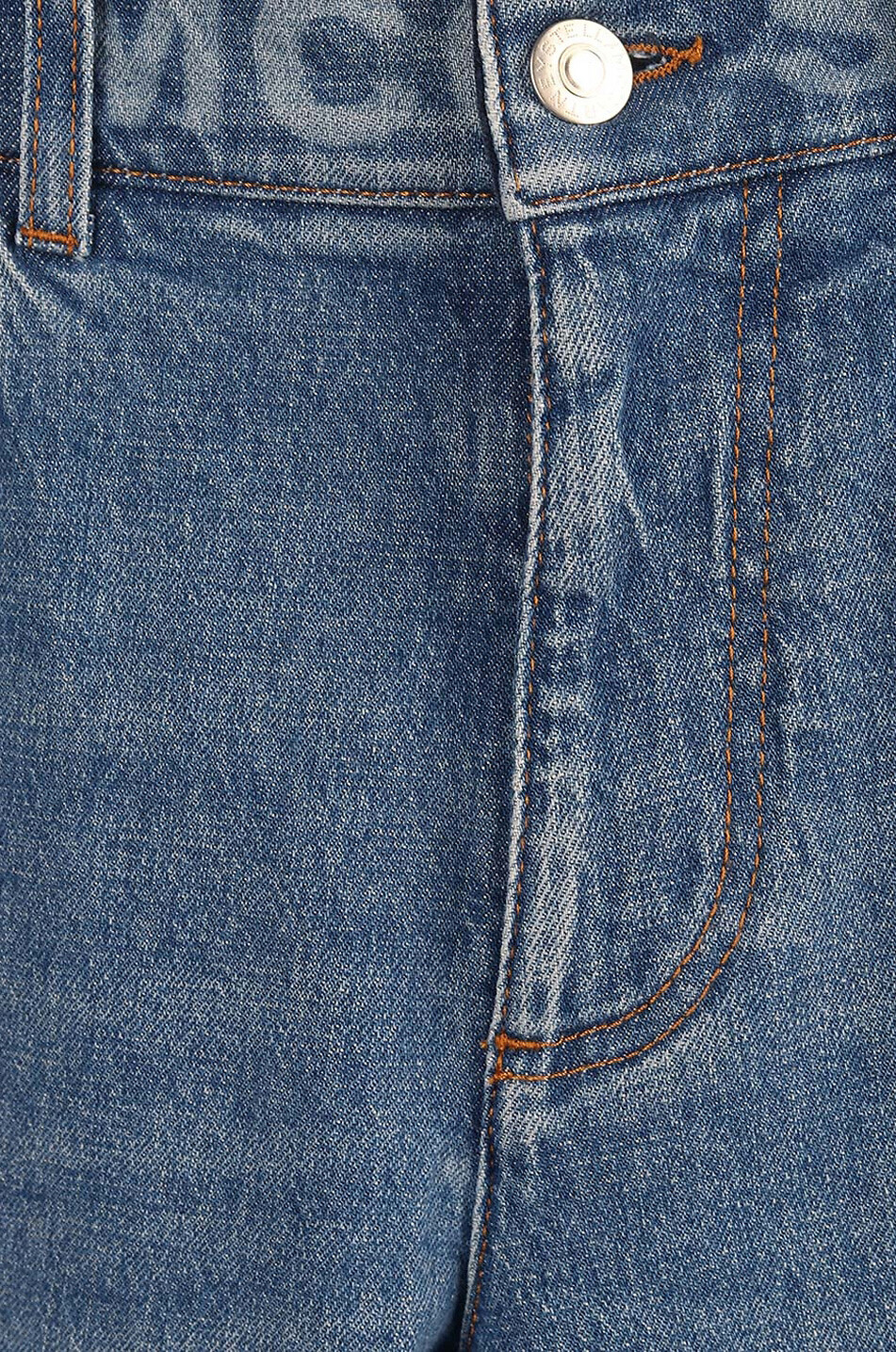 STELLA McCARTNEY Verkürzte Slim-Fit-Jeans Salt & Pepper Logo Damen BLAU 4
