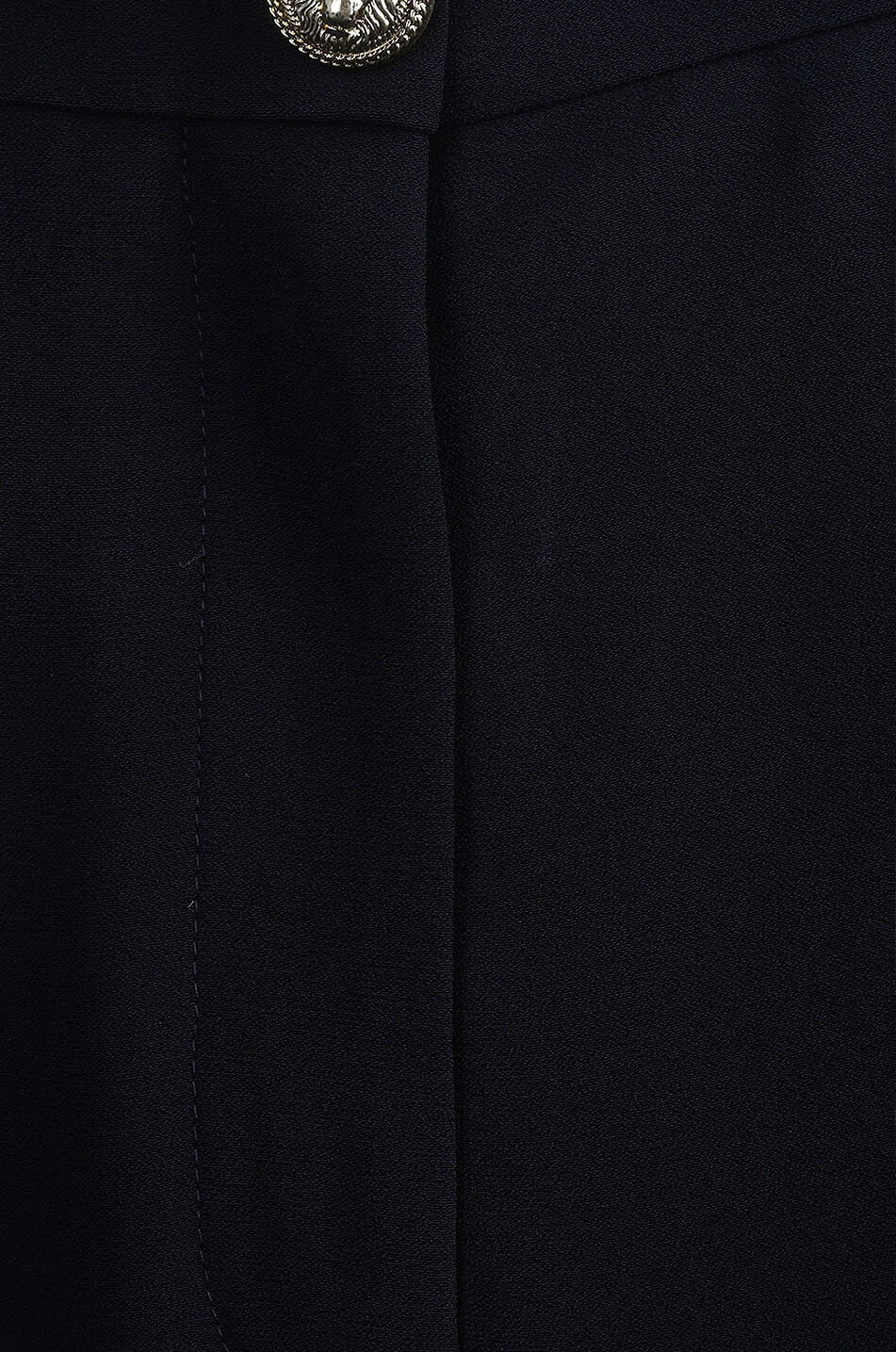 BALMAIN Hose mit hoher Taille und weitem Bein aus Crêpe Damen SCHWARZ 3