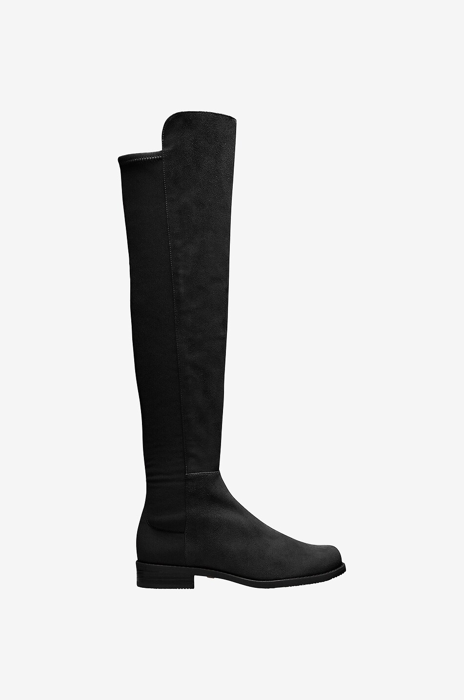 STUART WEITZMAN Bottes plates en cuir et tissu 5050 Femme NOIR 2