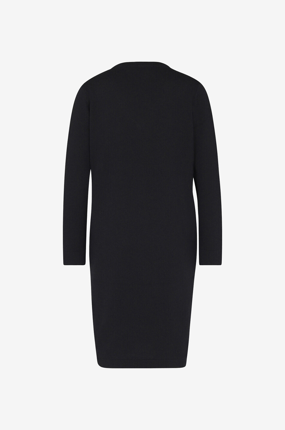 FABIANA FILIPPI Robe pull courte en laine mélangée à col V et perles Femme BLEU FONCE 2