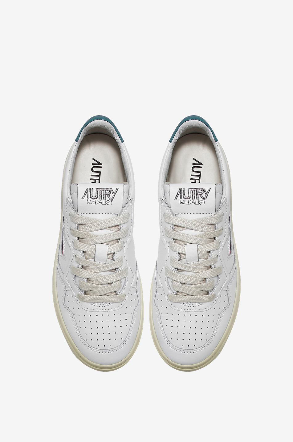 AUTRY Niedrige Schnürsneakers aus Glattleder Medalist Damen WEISS 4