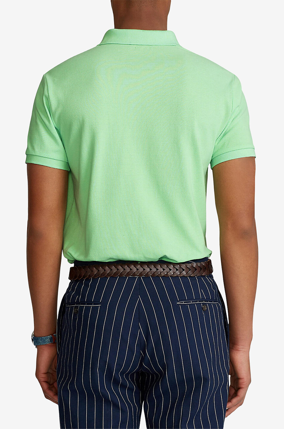 POLO RALPH LAUREN Polo en coton piqué brodé Pony Custom Slim Fit Homme VERT CLAIR 3