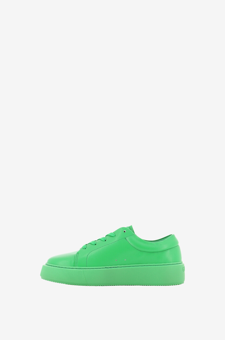 GANNI Vegea faux leather low-top lace-up sneakers Women GREEN 3