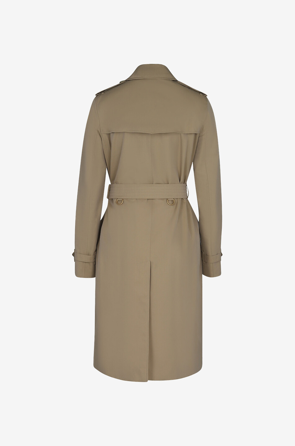 BURBERRY Kensington long gabardine trench coat Women BEIGE 2