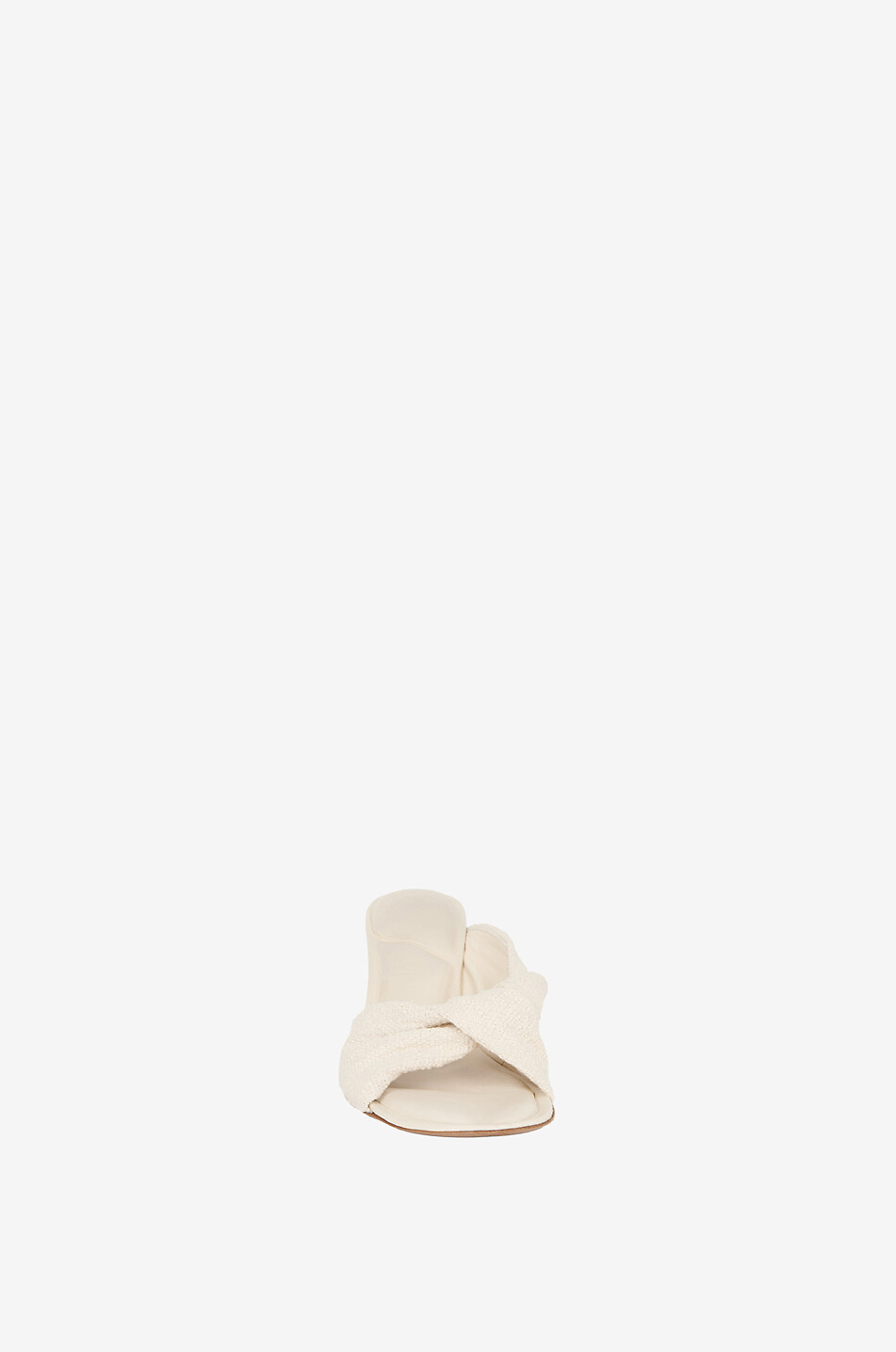JACQUEMUS Mules à talon en éponge Bagnu 80 Femme BLANC 2