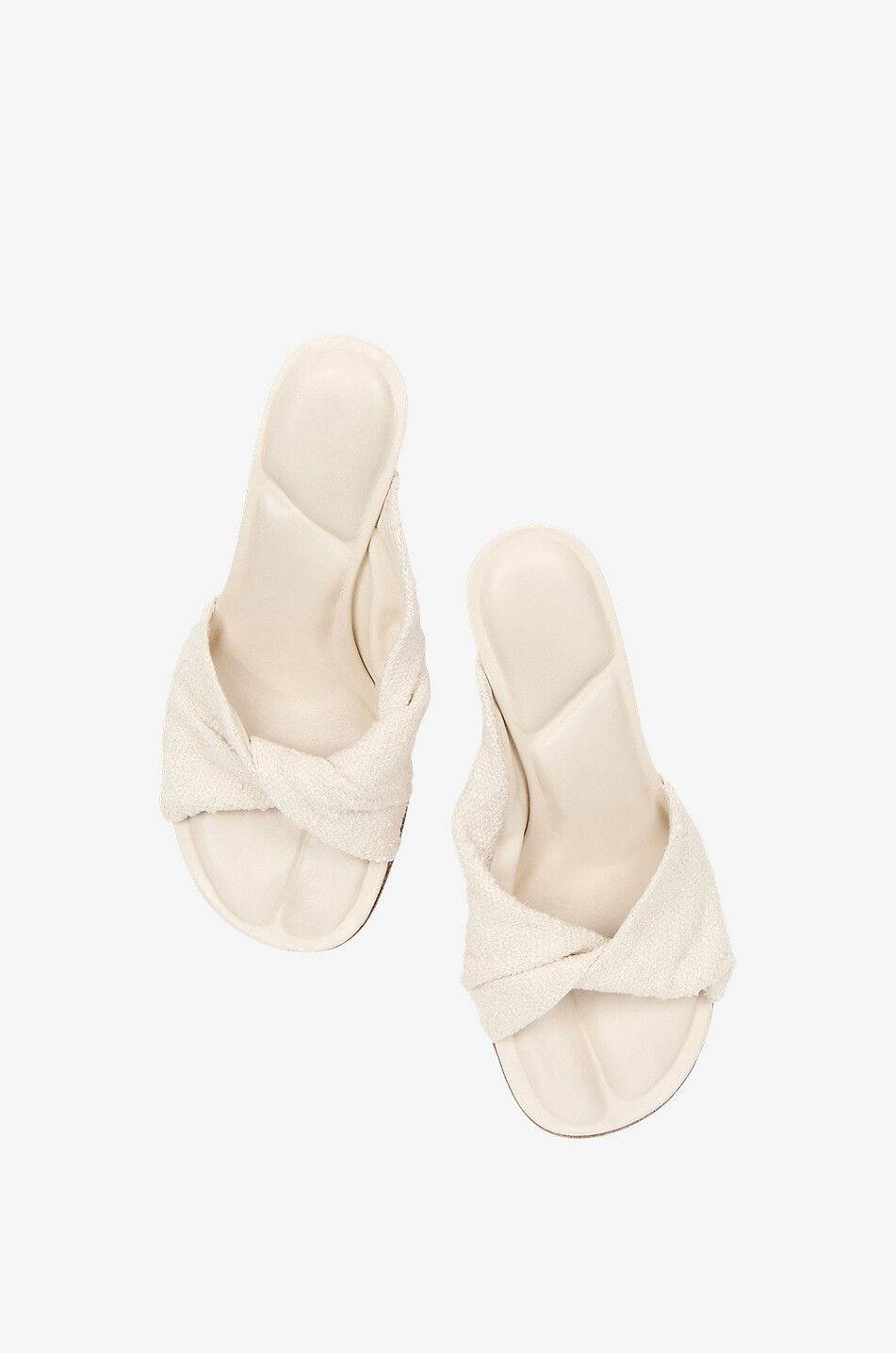 JACQUEMUS Mules à talon en éponge Bagnu 80 Femme BLANC 5