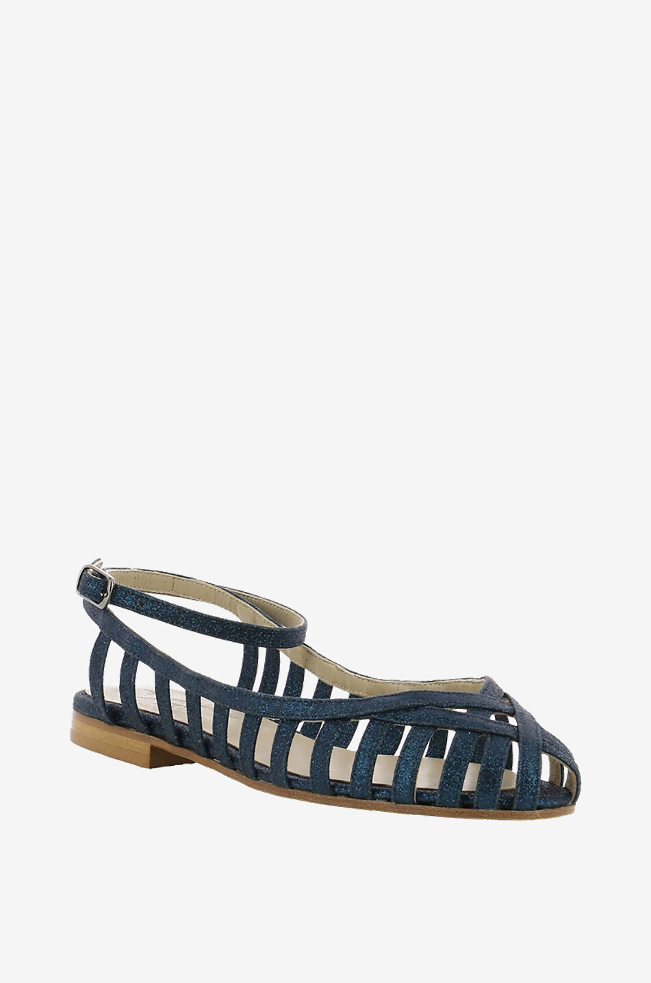 ANNIEL Sandales en cuir Gladiator Femme BLEU FONCE 1