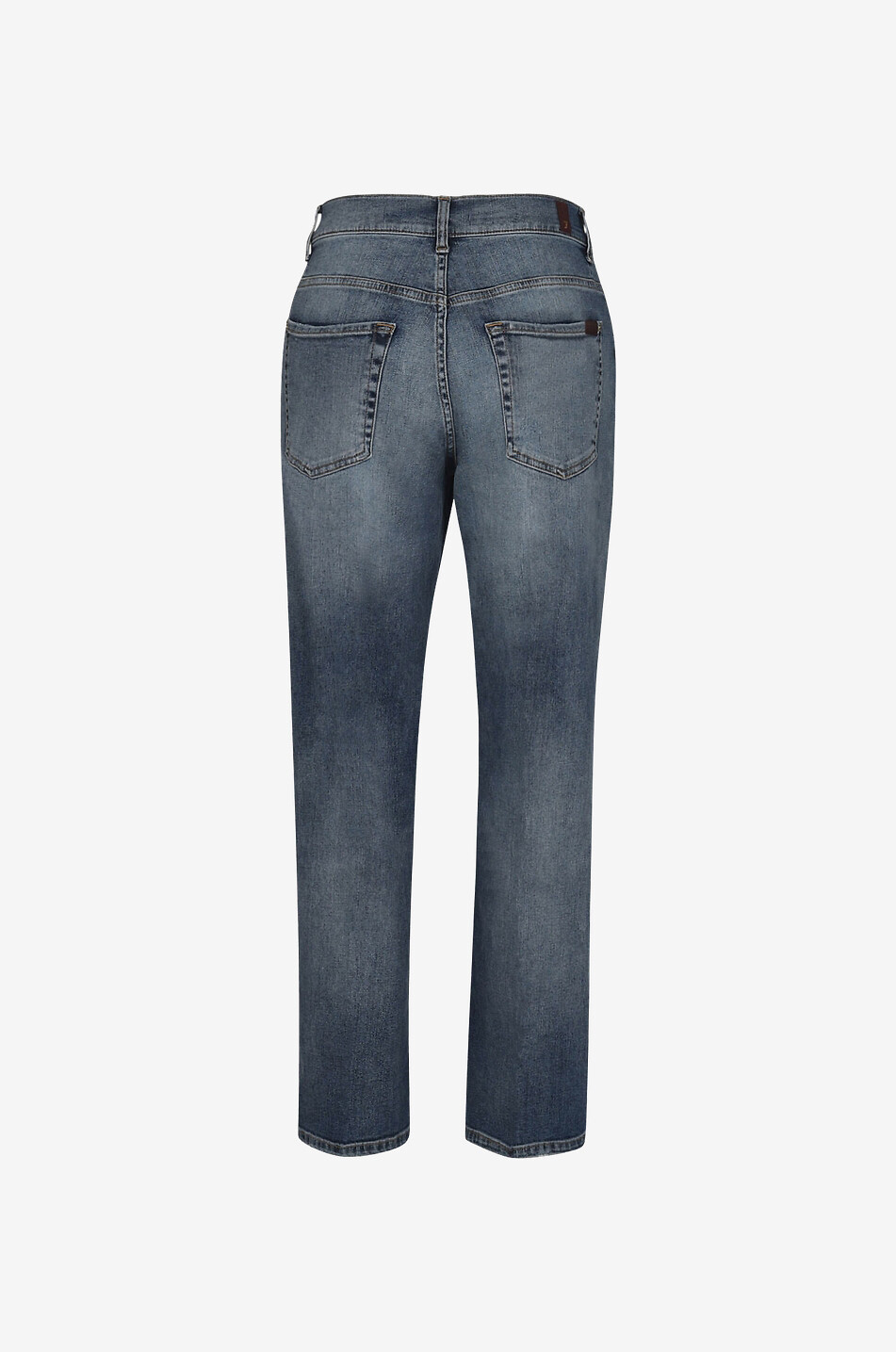 7 FOR ALL MANKIND Jean droit en coton The Modern Straight Rewrite Femme BLEU 2