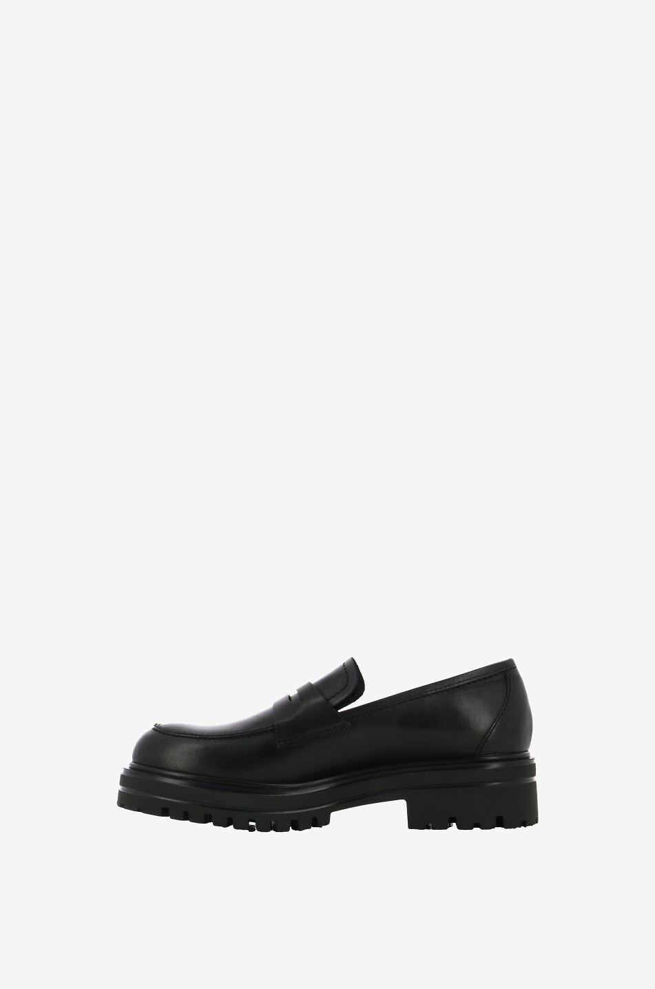 BONGENIE Wilma Loafers with platform soles and openwork leather strap Women BLACK 3