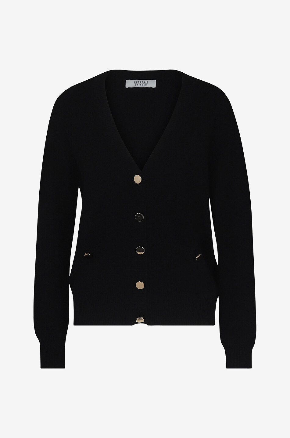 Cardigan boutonné en cachemire bio à col V