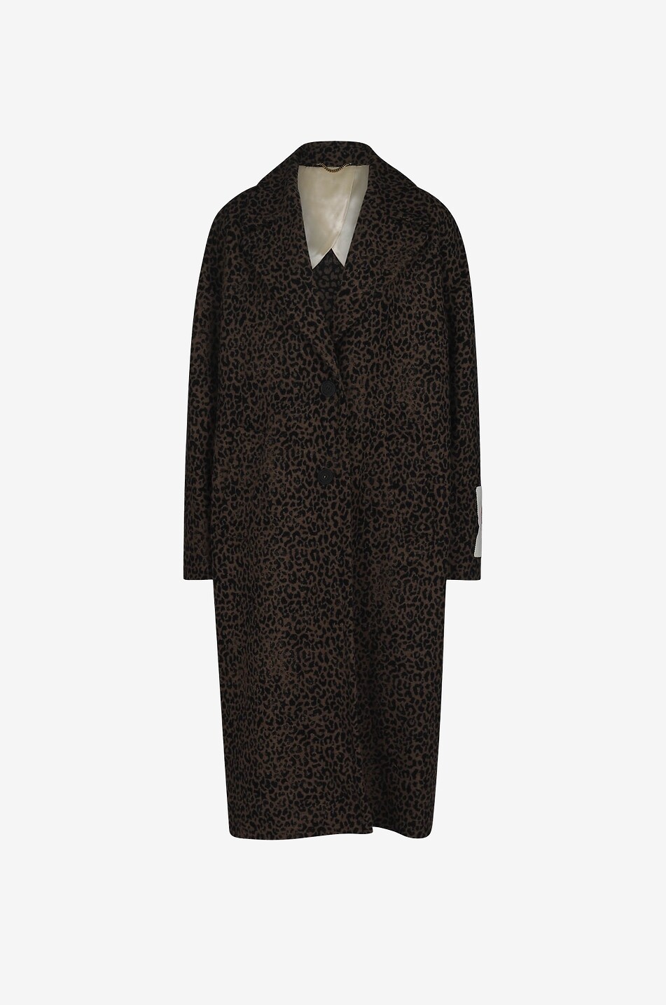 Leopard Kenia jacquard wool coat