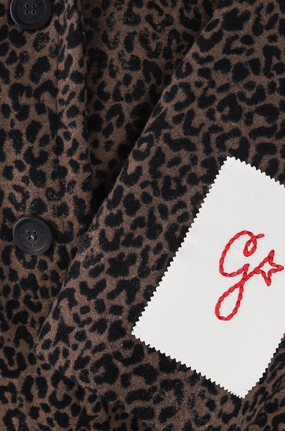 Jacquard-Mantel aus Wolle Leopard Kenia