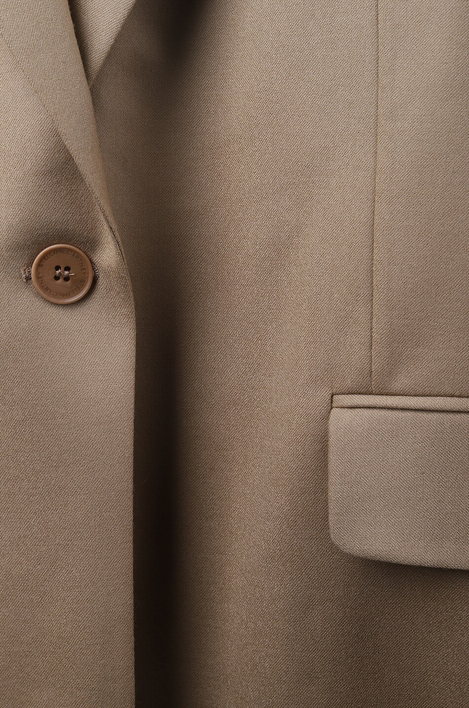Blazer à boutonnage simple en flanelle de laine