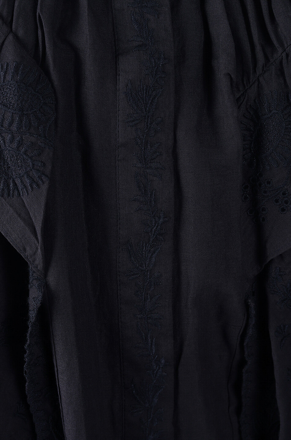 MARANT ETOILE Lelmon openwork embroidery adorned cotton blouse Women DARK BLUE 3