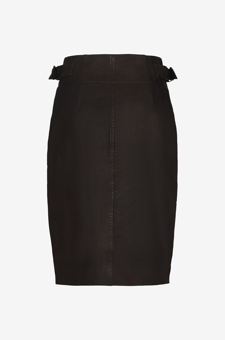 MARANT ETOILE Jupe courte en cuir Berthille Femme MARRON 2