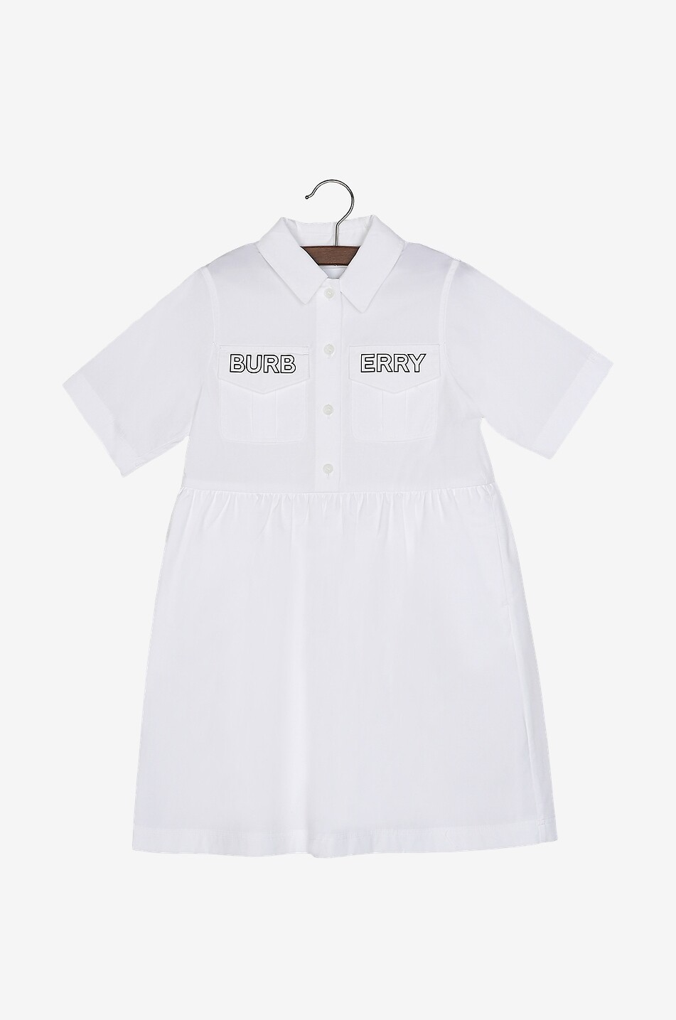 Robe fille en popeline à manches courtes Sandra